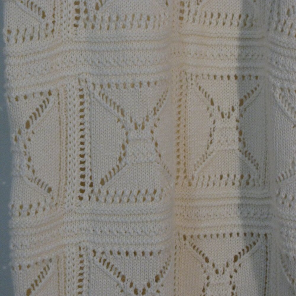 * The Drop Crochet Pants Large New NWT $59 Ivory Off White Wide Leg - Picture 4 of 4
